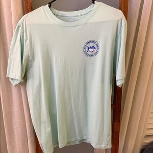 Southern Tide Light Green Tee with Blue Logo
